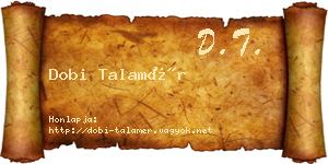 Dobi Talamér névjegykártya